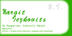 margit iczkovits business card